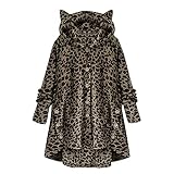 Hood Jackets for Women Faux Fur Coat Shearling Fluffy Fuzzy Shaggy Hood SherpaLined Fleece Jacket,3X