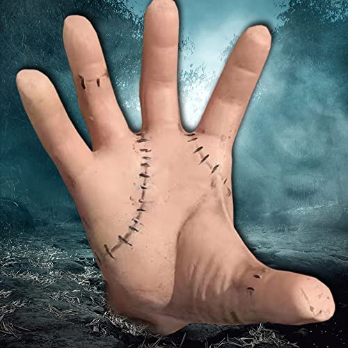 Abawaka Wednesday Thing Hand Family Fake Hand Toys Decorations Simulation Hand Cosplay Scary Action Figures Gothic Latex Model Hand Props（Latex） #TOP4