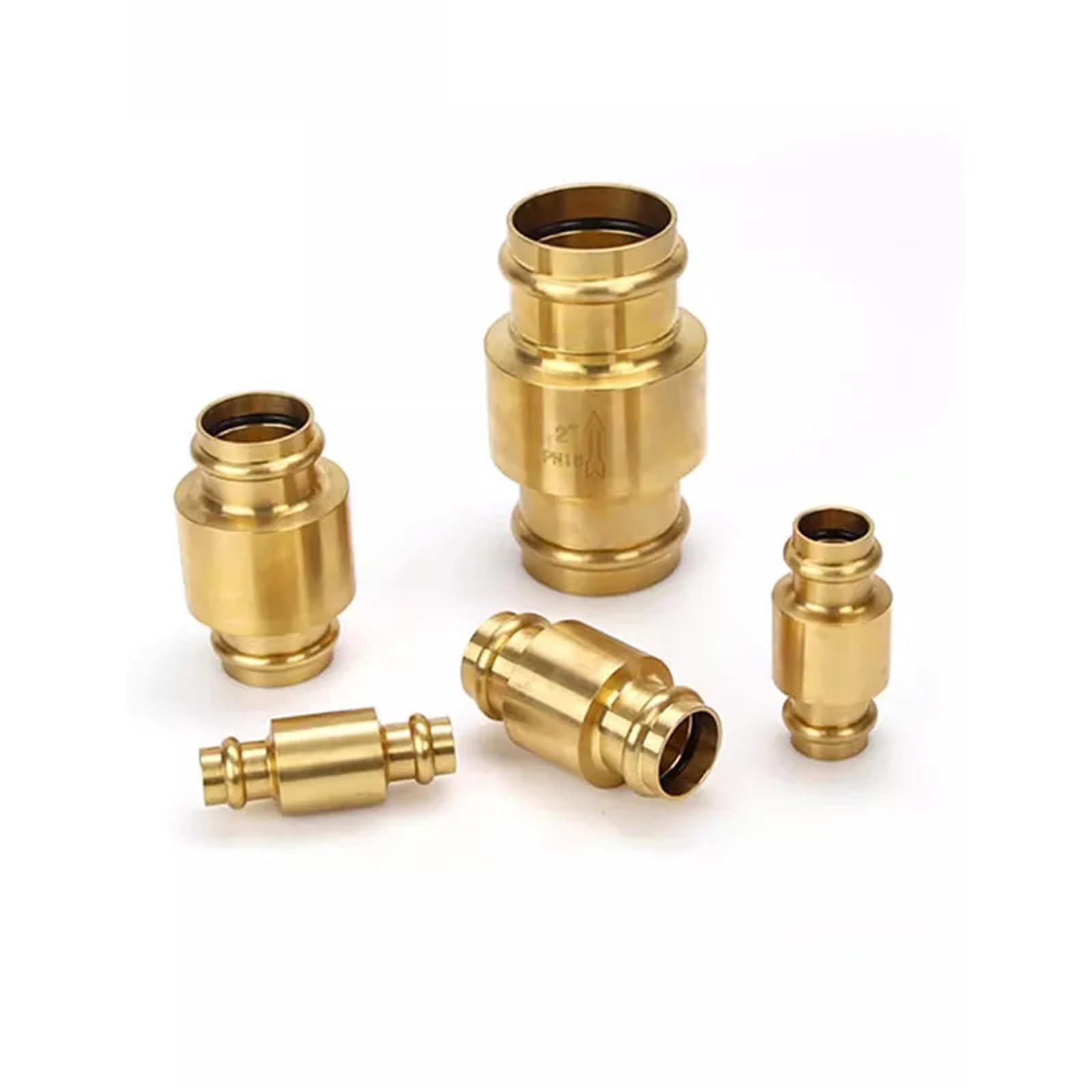 Valvola di ritegno a molla verticale a compressione a doppia scheda in ottone da 1/2-2 pollici for valvola di tubazione idraulica, 1 pezzo(1")