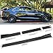 JMTBNO Universal 2.2M/86.6inch Carbon Fiber Side Skirt Extension Splitter fit, Side Skirts Rocker Panels Side Trim Spoiler Extension Lip Bottom Line, Side Skirt Rocker Panel Lip Splitter Diffuser