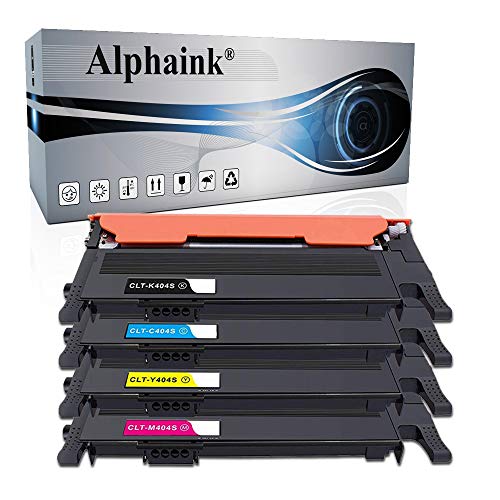 ✅ [La scelta intelligente] I Toner ALPHAINK sono un'alternativa ✔️economica ✔️affidabile ✔️performante. Compatibile con SAMSUNG CLT404SKIT4. Offre una qualità di stampa perfetta. Questo consumabile sostituisce i consumabili originali del brand e non danneggia il dispositivo stampante neanche dopo un lungo utilizzo.