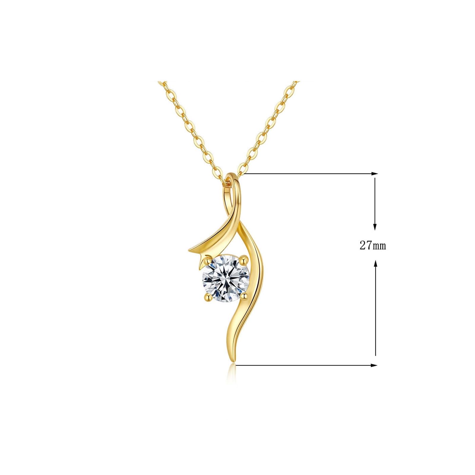 Collar infinito de oro de 9/14/18 quilates para mujer, collar con colgante redondo de moissanita de 1 quilate, oro real