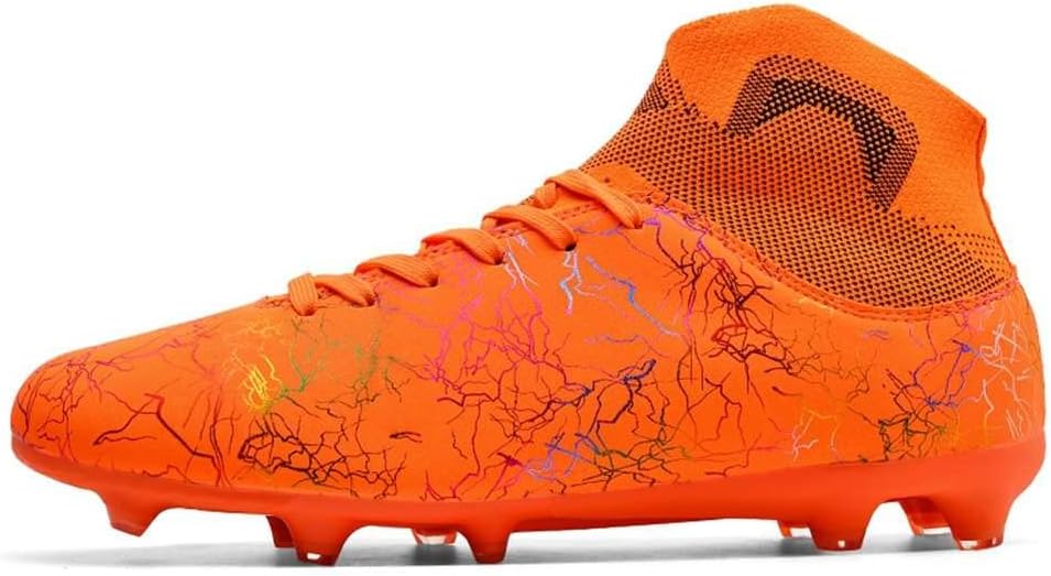 NCNDB Unisex's Cleats Soccer Shoes High top Football Shoes for Younth Professional Training Turf Ankle Boots Athletic Sneaker