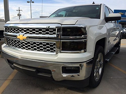 Precut Vinyl Tint Cover for 2014-2015 Chevrolet Silverado Headlights (20% Dark Smoke)
