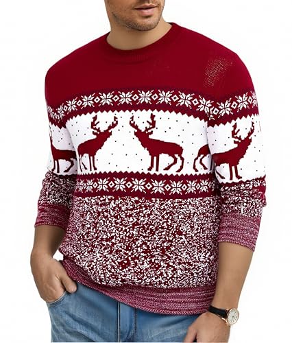 Marvmys Herren Weihnachtspullover Ugly Christmas Sweater Pullover...