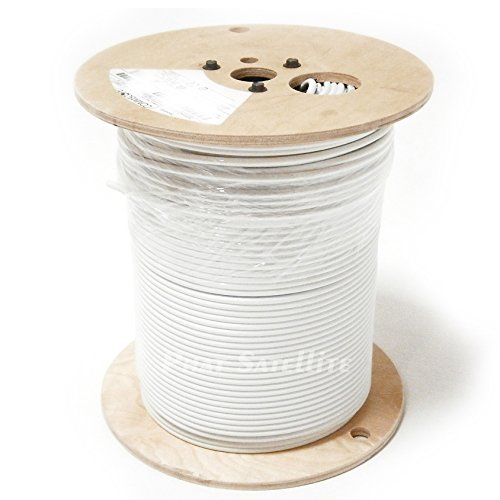 RG6 Dual Shield Plenum Rated Coaxial Cable with CCS Conductor - 1000ft - White