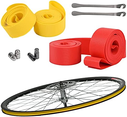 WINDIR 4 Pack Bicycle Rim Liner Strips, Nylon Bike Tire Liner Tape 26''/700C, Quality Tire Rim Tape Inner Tube Cushion Puncture and Air Leak Resistant for Mountain and Road Bikes, 700Cx20mm