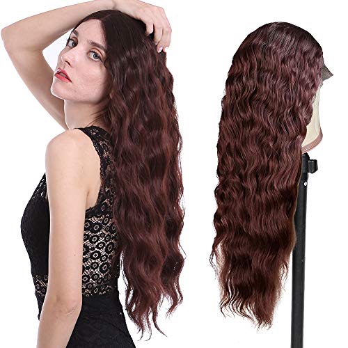 13x4 Synthetic Lace Front Wigs 32 Inch Long Wavy Glueless Lace Wigs with Baby Hair 150% Density Heat Resistant Synthetic Wig for Women Suitable for Daily use Etc