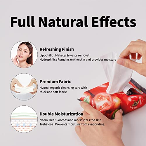 Farmskin Facial Cleansing Wipes Moisturizing All Set/Facial Towelettes To Remove Waterproof Makeup/Gentle & Quick Facial Cleansing/For Hydrating, Skin Balancing / 25 Count (Pack Of 4) #TOP4