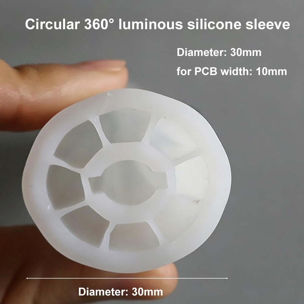 Alloggiamento for tubo al neon rotondo in silicone da 1 m for strisce luminose a LED-1pz(R30 For 10mm PCB)