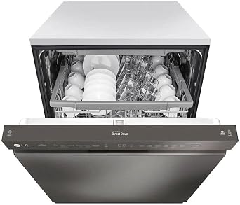 LG LDFN4542D 24 in. PrintProof Black Stainless Steel Front Control Built-In Dishwasher
