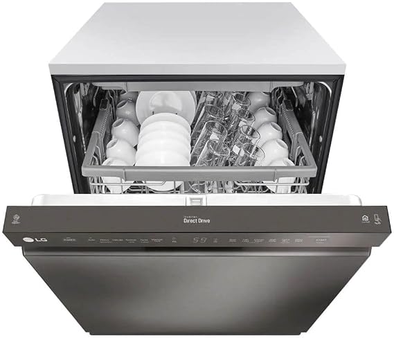 LG LDFN4542D 24 in. PrintProof Black Stainless Steel Front Control Built-In Dishwasher