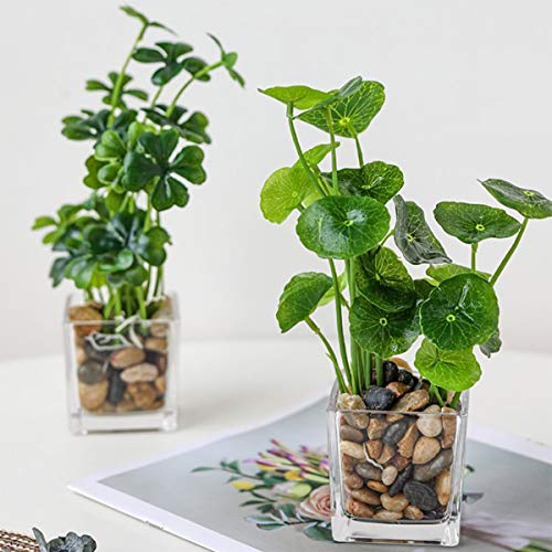 Aeojoor Artificial Plants，Fake Plants Room Decor Artificial Green Fake Plant Artificial Plants In Pots For Home Decor Indoor ，Garden Office Wall Decoration Artificial Fake Plants (Taro Leaves) #TOP6