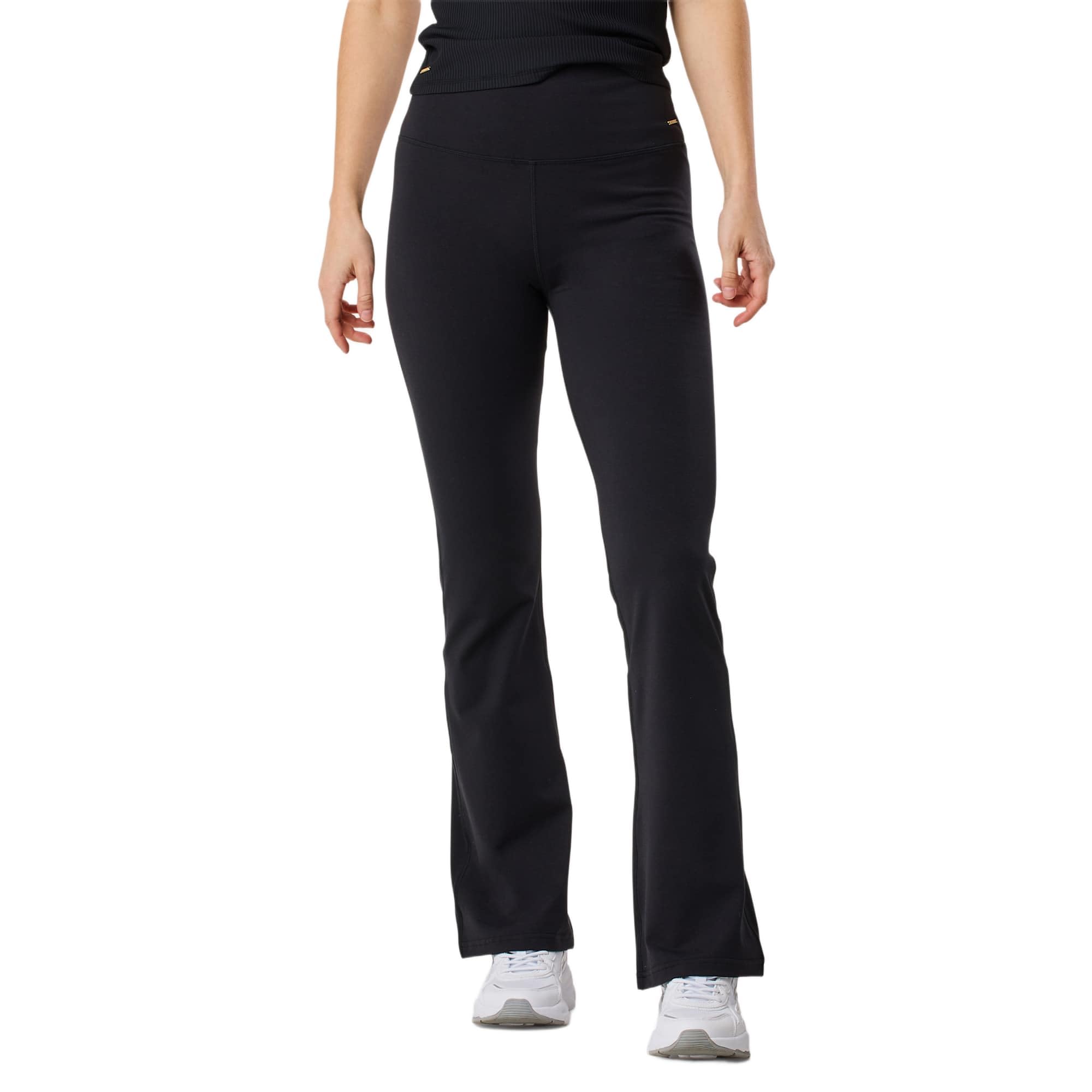 Ellen New York Miękkie Legginsy Damskie Spodnie do Jogi z Krojem Bootcut
