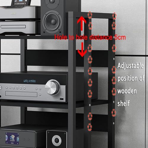 Meuble pour composants audio support stéréo et étagère de CD hifi - 4
