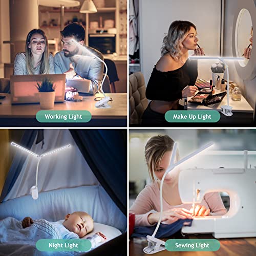 Lampada da lettura a LED con pinza, luce da