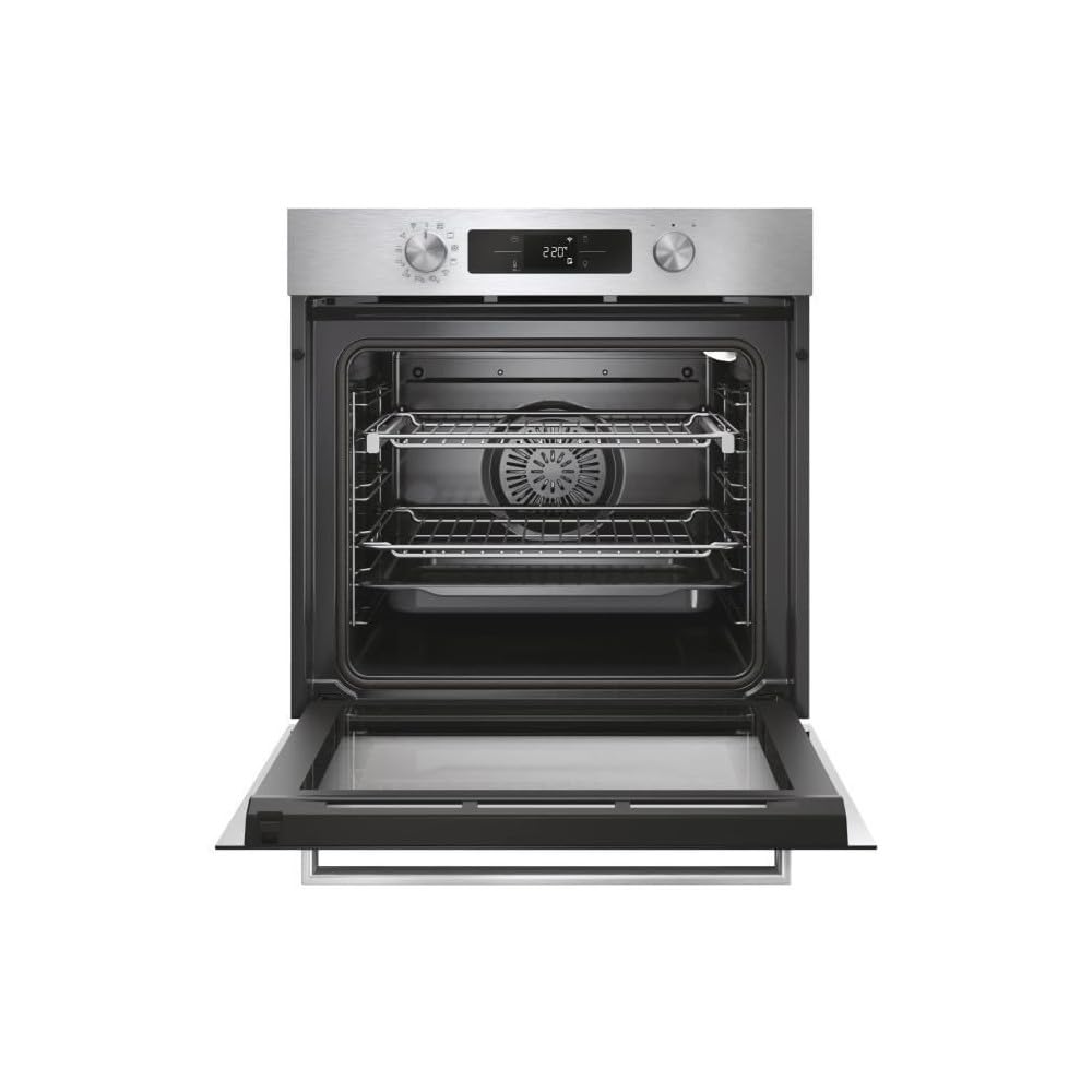 Candy Bake 800 Forno Elettrico da incasso, 78 Litri, Classe A++, 6 livelli di cottura, 12 modalità di cottura, Funzione Pizza, Connesso, 59,5x59,5x56,8 cm, Nero/Acciaio Inox - CA6 N5B3EYTX