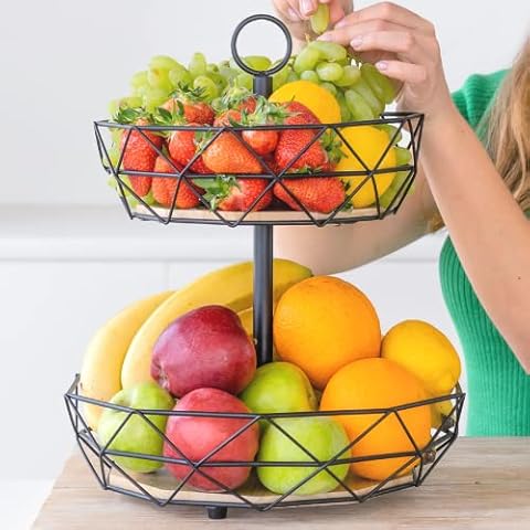 DEKOFY® Obst Etagere Groß - Obstschale Ø31CM Cover