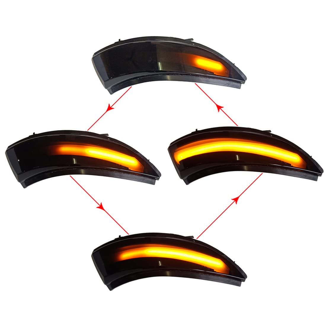 Dynamiczny w??czony kierunkowskaz lusterko wsteczne przydymione soczewki kierunkowskaz kierunkowskaz LED Turn Singal migacz kompatybilny z Renault Clio IV Lutecia Captur