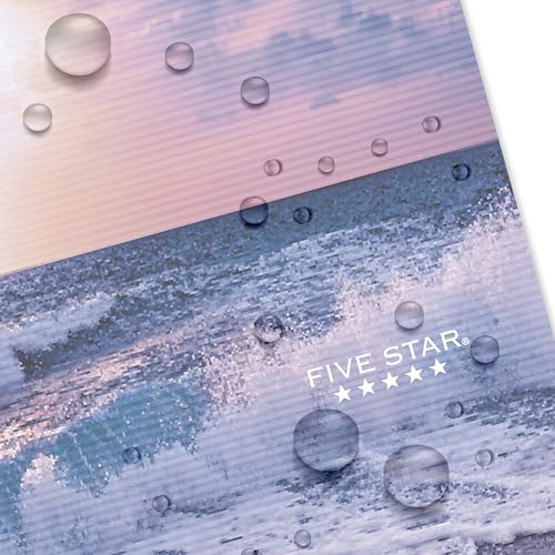 Image of Five Star Spiral Notebook + Study App, 1 Subject, College Ruled, 8-1 /2 inch x 11 inch, 80 Sheets, Fights Ink Bleed, Water Resistant Cover, Ocean Tide (820443F-ECM)