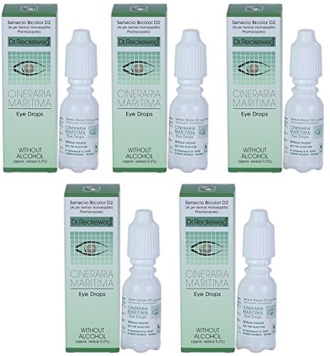 Cineraria Maritima Eye Drops Without Alcohol 10ml (Pack of 5)