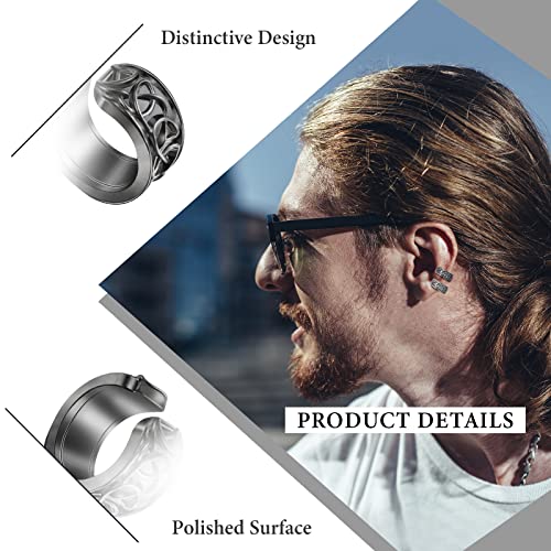 Kigeli 12 Pairs Halloween Gothic Earrings for Men Women Black Dangle Punk Earrings Stud Chain Cuff Y2k Hinged Hoop Set for Unisex Hip Hop Kpop Birthday Gifts Cosplay Costume Accessories4