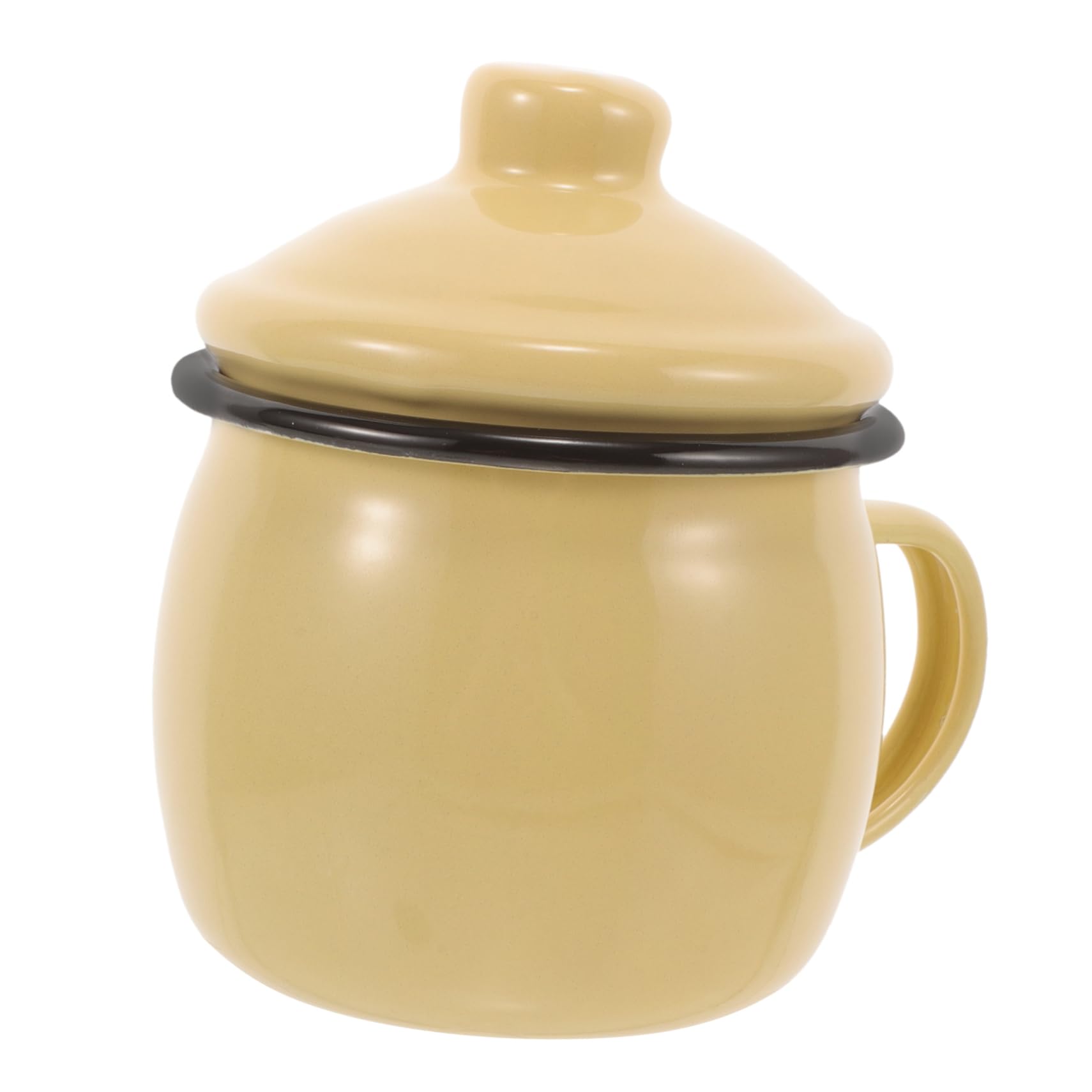 MAGICLULU 3st Kürbisbecher Aus Emaille Trink Gläser Espressotasse Handgehaltene Wasserbecher Kaffeebecher Wasserbecher Für Zuhause Teetasse Rustikale Kaffeetassen Tragbar Büro Campingbecher