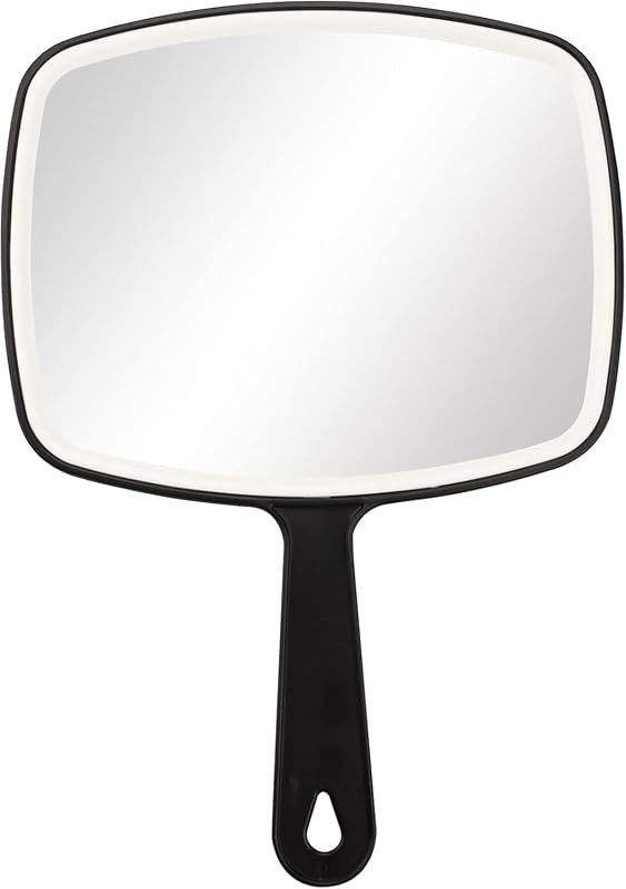 Espelho de mão Nutair preto com orifício para pendurar, 18,8 cm x 26,4 cm
