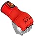 EMRAH Pro Boxing Hand Wraps Inner Gloves for Punching Padded Bandages Under Mitts, Quick Wraps, Fist Protector - MMA, Muay Thai, Kickboxing & Martial Arts Training (Red, Large)