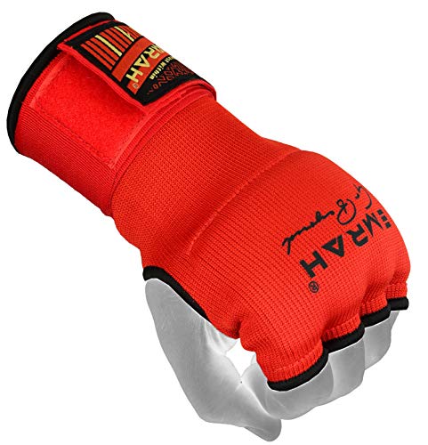 EMRAH PRO Training Boxing Inner Gloves Hand Wraps MMA Wraps Mitts - X (Red, Large)