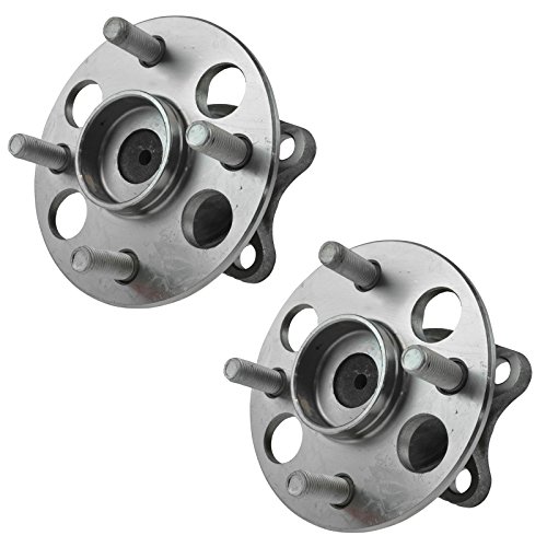 Image of TRQ Rear Left and Right Wheel Bearing and Hub Assembly Set 2 Piece Compatible with 12-19 Toyota Prius C 08-11 Yaris 2007, ABS 12-14 Yaris Japan Built Models 1st VIN Digit J 2013 Scion iQ EV