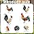 Riakrum 4 Pcs Metal Rooster Outdoor Garden Statues Decor Yard Chicken Decorations Metal Chicken Sculpture for Backyard Patio Kitchen Decor & Lawn Ornaments, 2 Size