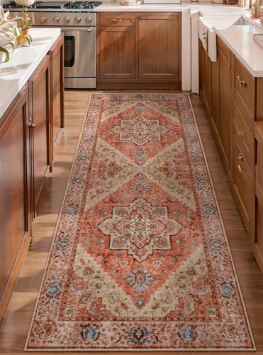Image of Tangsoo 2x6 Washable Runner Rugs for Hallways, Boho Non Slip Rug Runners