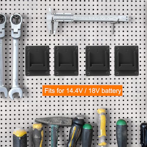 HARFINGTON 5 peças de suporte de bateria, suporte de parede, suporte de ferramentas com parafuso par