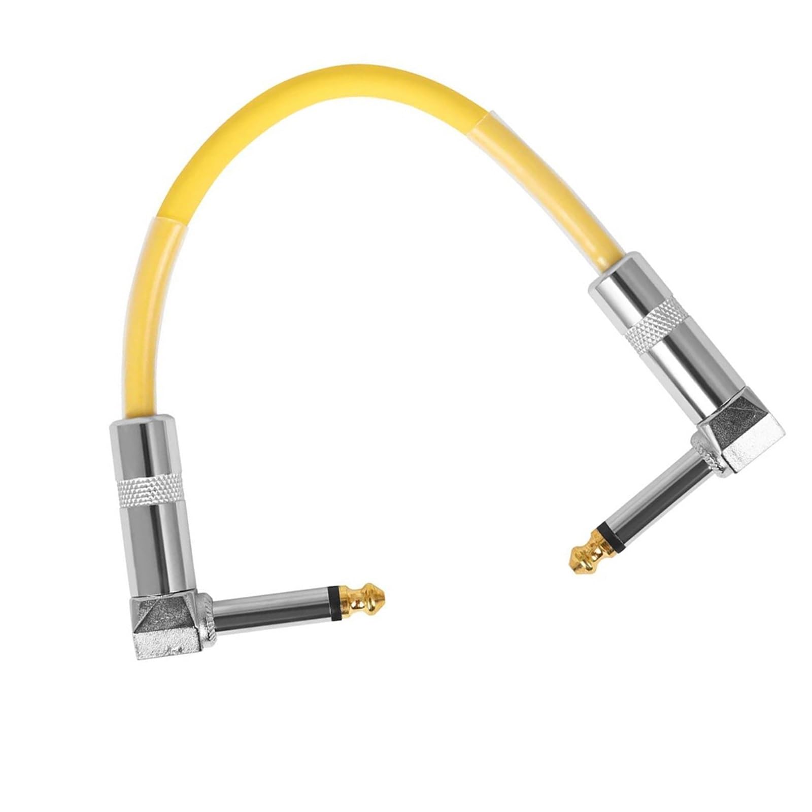Kabel Do Pedałów Efektów Gitarowych 6,35 Mm Ekranowany O Niskim Poziomie Hałasu 15 Cm Miedziany Rdzeń Kable Gitarowe O Niskim Poziomie Szumów