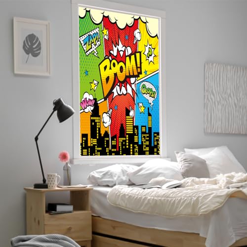 Vinilo decorativo para ventana estilo cómic años 70 23.6"x47.2" miniatura 5