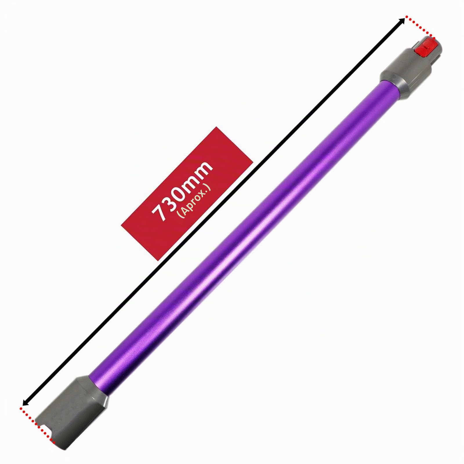 SPARES2GO Varilla de extensión para aspiradora Dyson V7, V8, V10, V11, V15, SV10, SV11, SV12, SV14, color morado