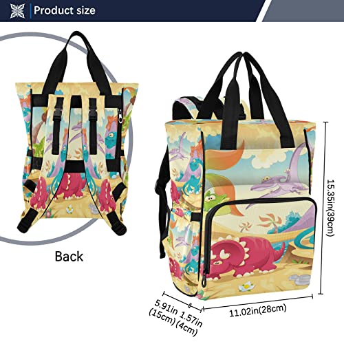 Bolsa de fraldas de dinossauro, mochila de bebê de grande capacidade, bolsa de fraldas, bolsas de fr