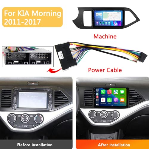 Autoradio Android 12 CarPlay et Android Auto écran 9" pour KIA Morning