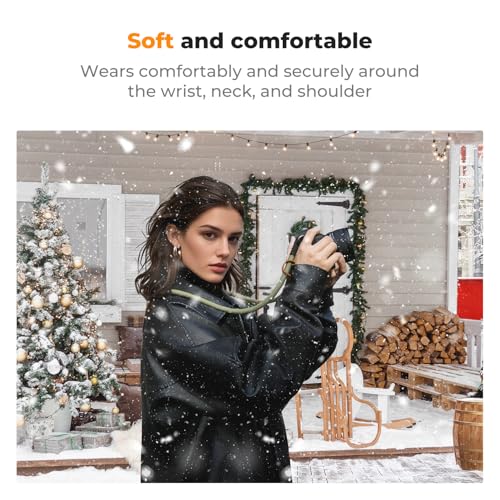 K&F CONCEPT Kameragurt Kamera Schultergurt Camera Strap Kamera Tragegurt geeignet für DSLR SLR oder spiegellosen Kameras (Grün)