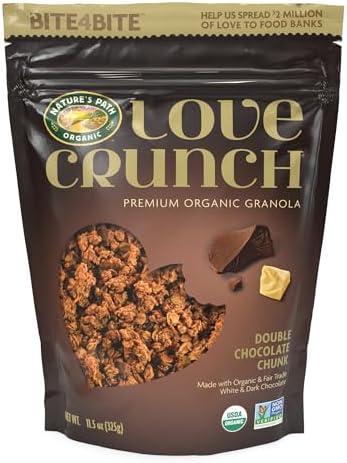 Love Crunch Organic Double Chocolate Chunk Granola, 11.5 oz (Pack of 8)