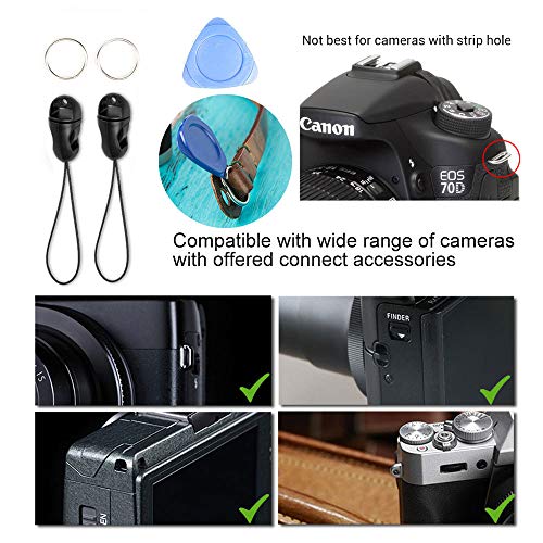 Canpis Genuine Leather Camera Neck Shoulder Strap Compatible With Fujifilm Sony Olympus Panasonic Lecia Canon Nikon Mirrorless Compact Cameras (Brown, Retro Style, Slim Belt) #TOP5