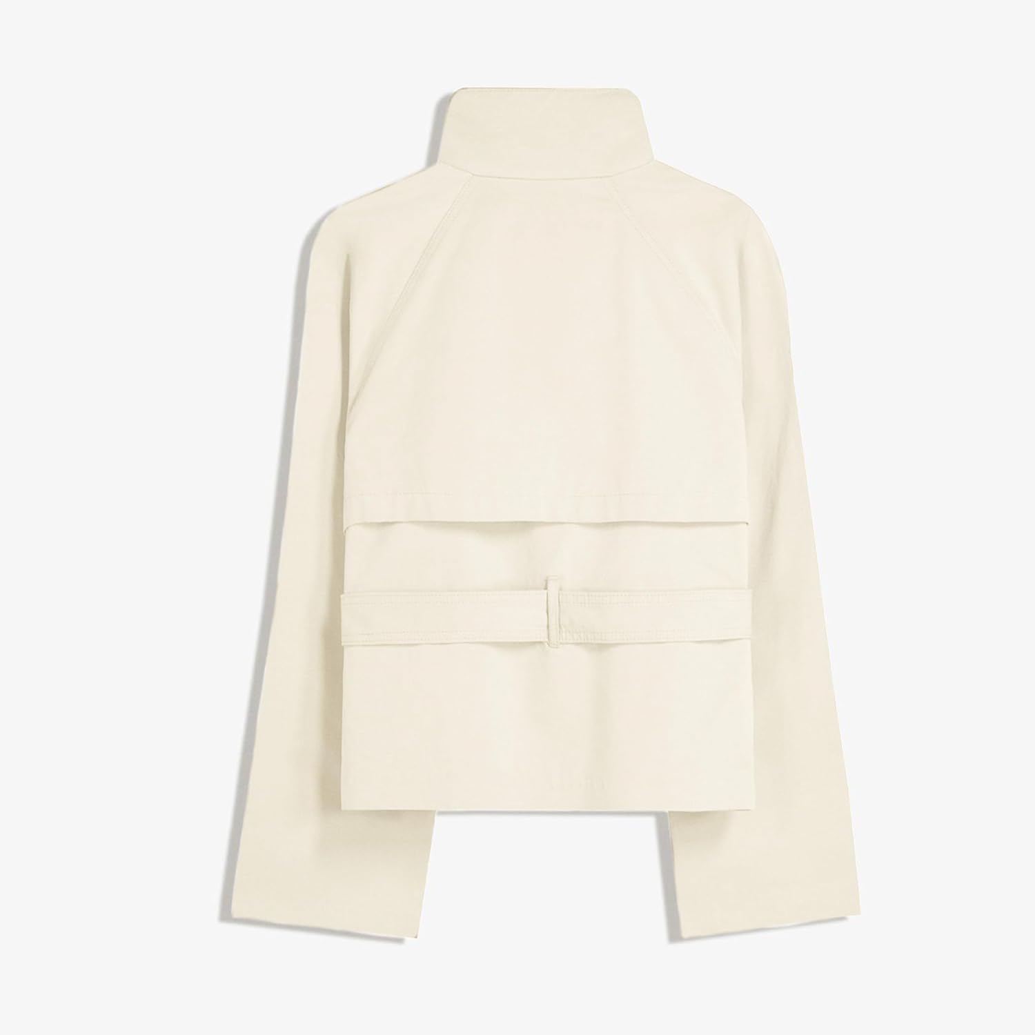 Women's Cropped Trench Coat Double Breasted Short Jacket High Collar Fall Winter Coats Trendy Outfit with Belt - Image 6