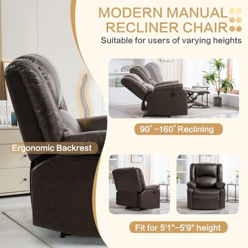 Image of Seventh Heaven Phoenix 1 Seater Motorised Recliner | Single Sofa Chair for Living Room Comfort | Ergonomic Design (Leatherette - Brown)