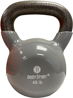 Body Sport Cast Iron Vinyl Coated Kettlebells – Kettlebell for Weight Lifting – Strength Training Kettlebell – Professiona...