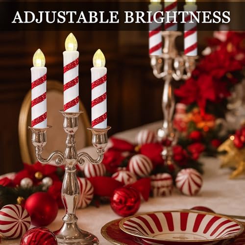 Velas LED sin llama árbol de Navidad con clips ajustables que no dañan ramas 6