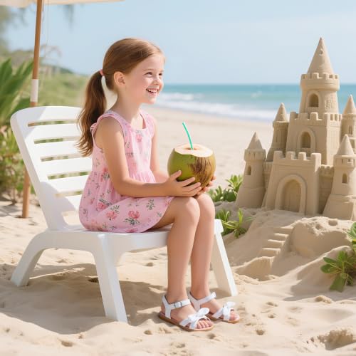 Image of Kiderence Toddler Flower Girl Sandals Open Toe Dress Shoes Wedding Party