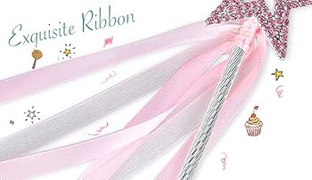 Amazon.com: Lovelyshop Pink Crystal Metal Star Fairy Wand