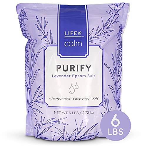 Life Is Calm Epsom Salt Spa 6 Lb | Lavender | Dissolvable Therapy Formula For Bath #TOP8