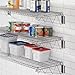 Glownary Stainless Steel Wall-Mount Wire Shelf, Silver, 21 x 60 Inch, 360 lb Capacity, Vented Design for All Environments